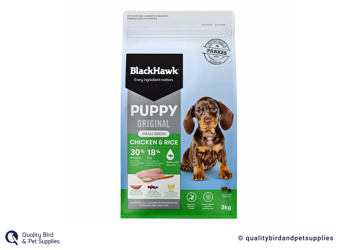 Black Hawk Original Puppy Food Small Breed Chicken & Rice 3kg