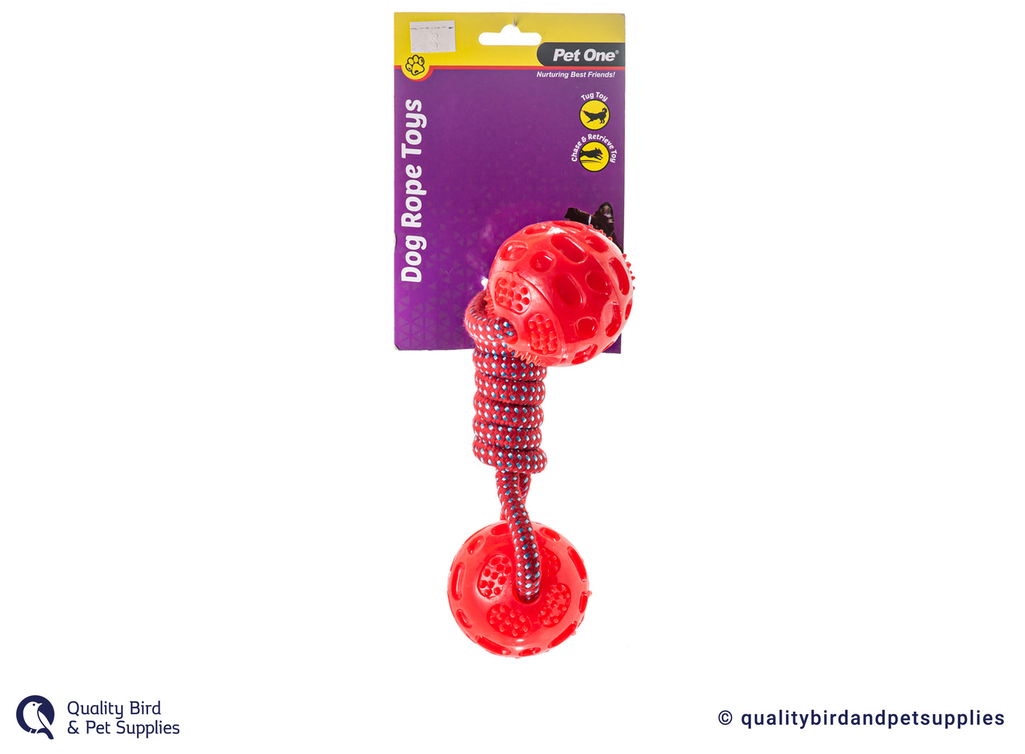 Pet One Dog Toy Dumbells Red Balls