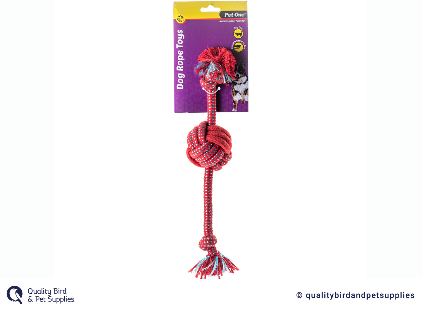 Pet One Dog Toy Rope Ball