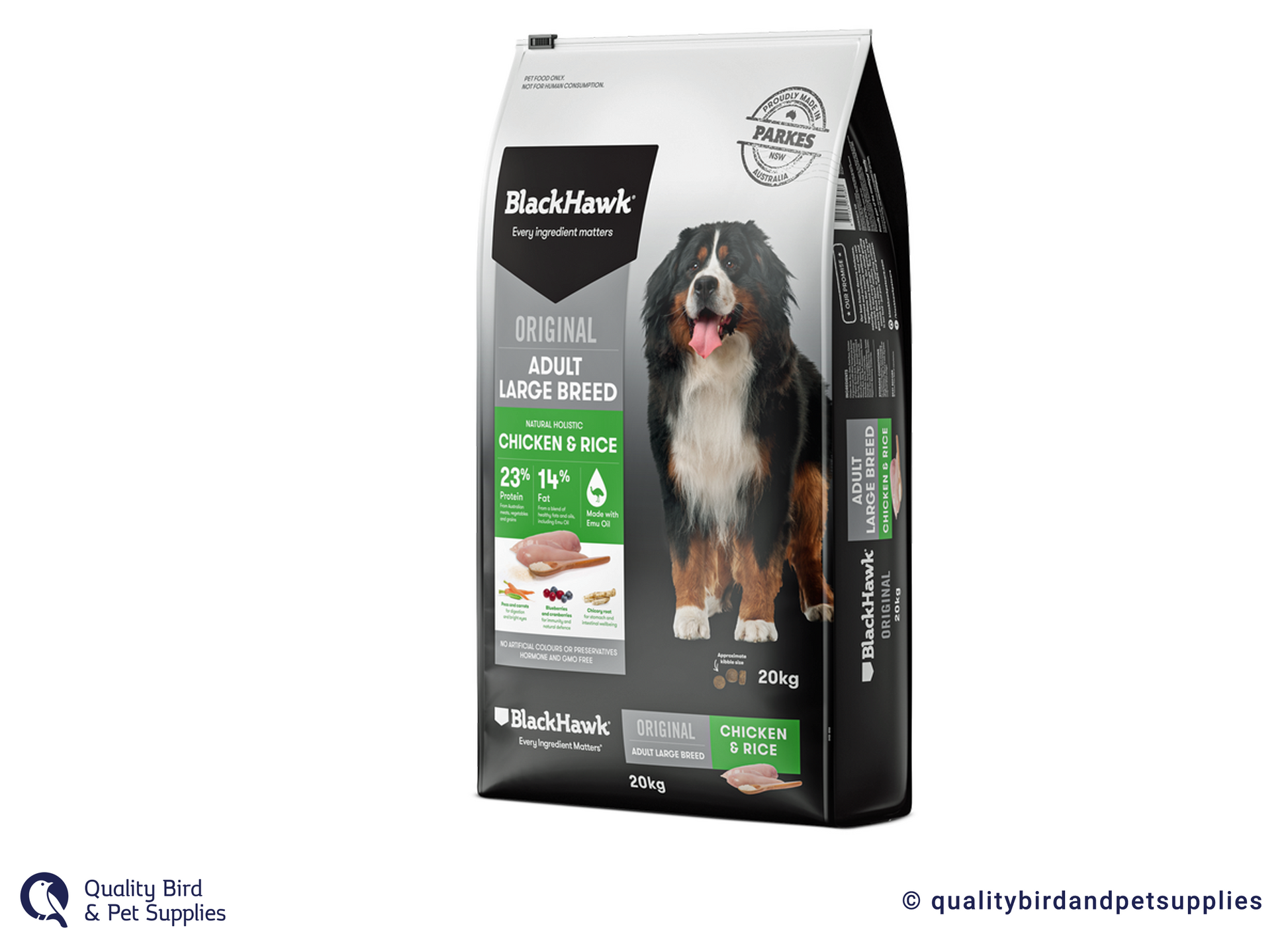 Black hawk chicken top and rice puppy 20kg