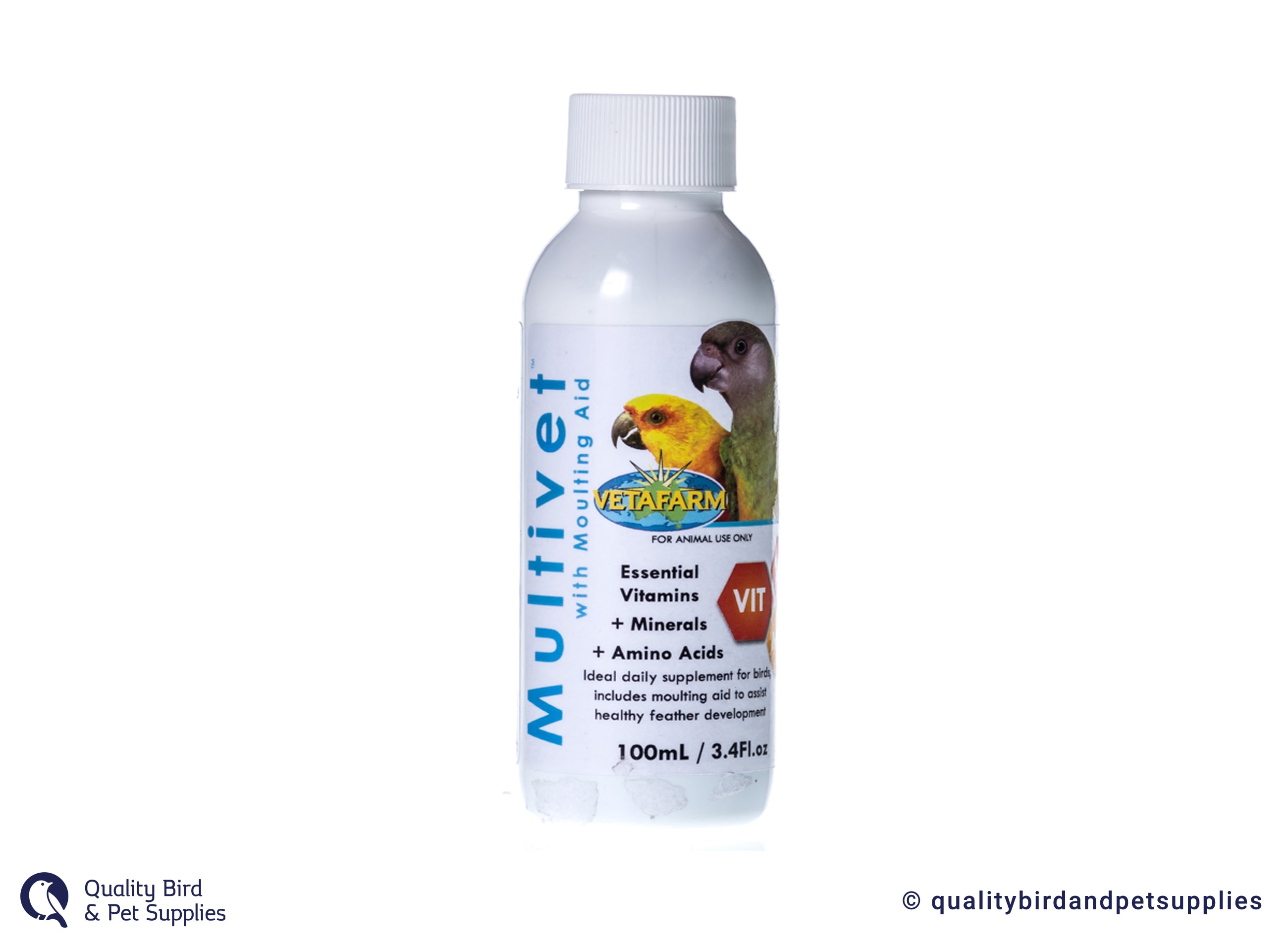 Vetafarm Multivet Vitamins & Minerals – Molting Aid For Birds, 5 Sizes Available, Made In Australia