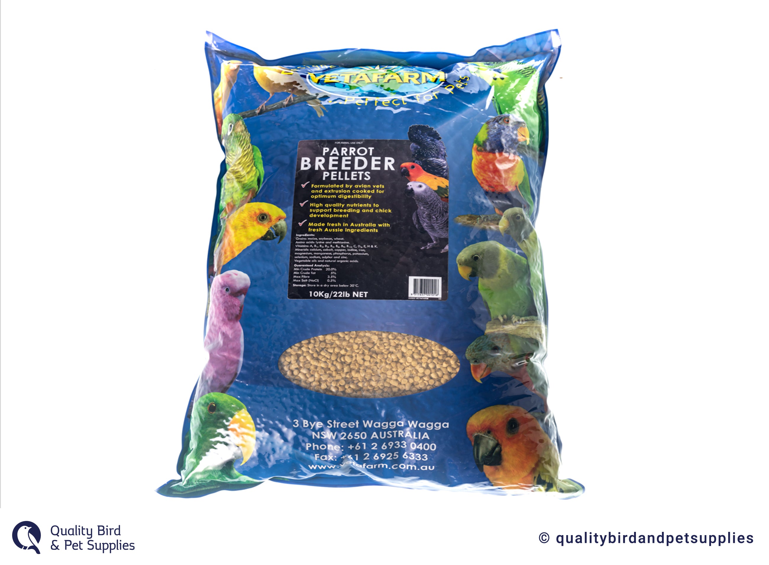 Vetafarm Breeder Pellets 10kg Quality Bird Pet Supplies