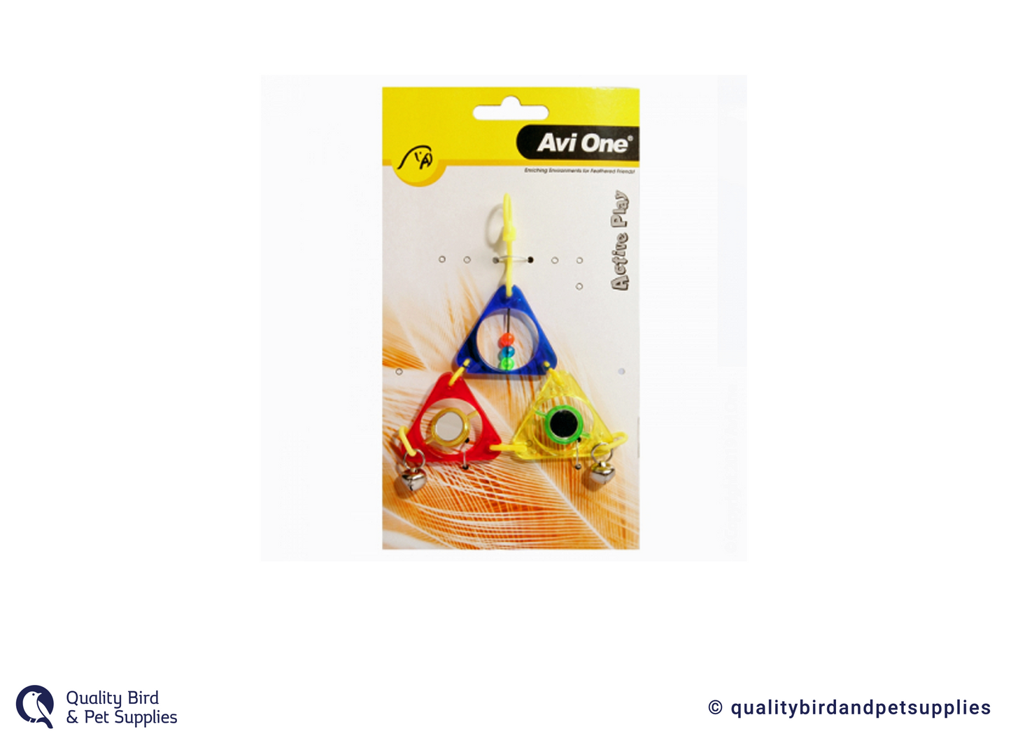 Avi One Triangle Pyramid With Mirror Beads And Bell 16cm